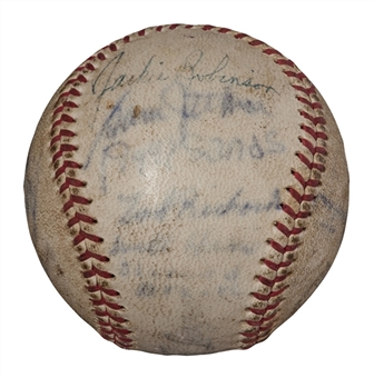 1950s Negro League Multi-Signed Baseball With Jackie Robinson (PSA/DNA)